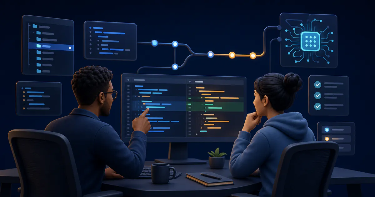 Engineering team reviewing AI coding tools for software teams